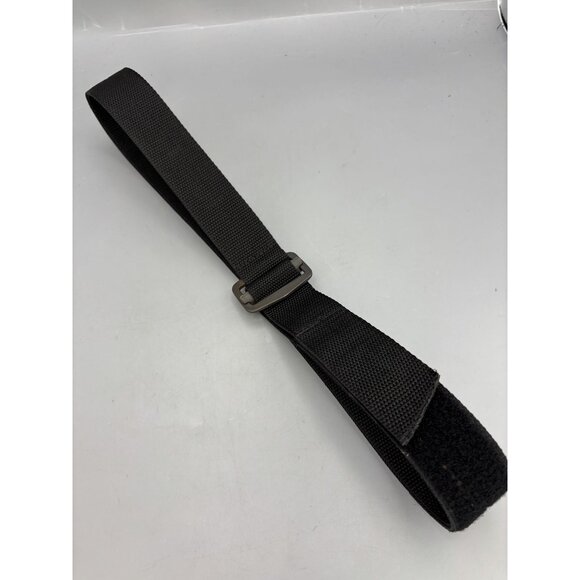 Grunt Style Adjustable Black Nylon Belt Velcro Strap & Metal Buckle Waist 32-36" - Picture 1 of 7